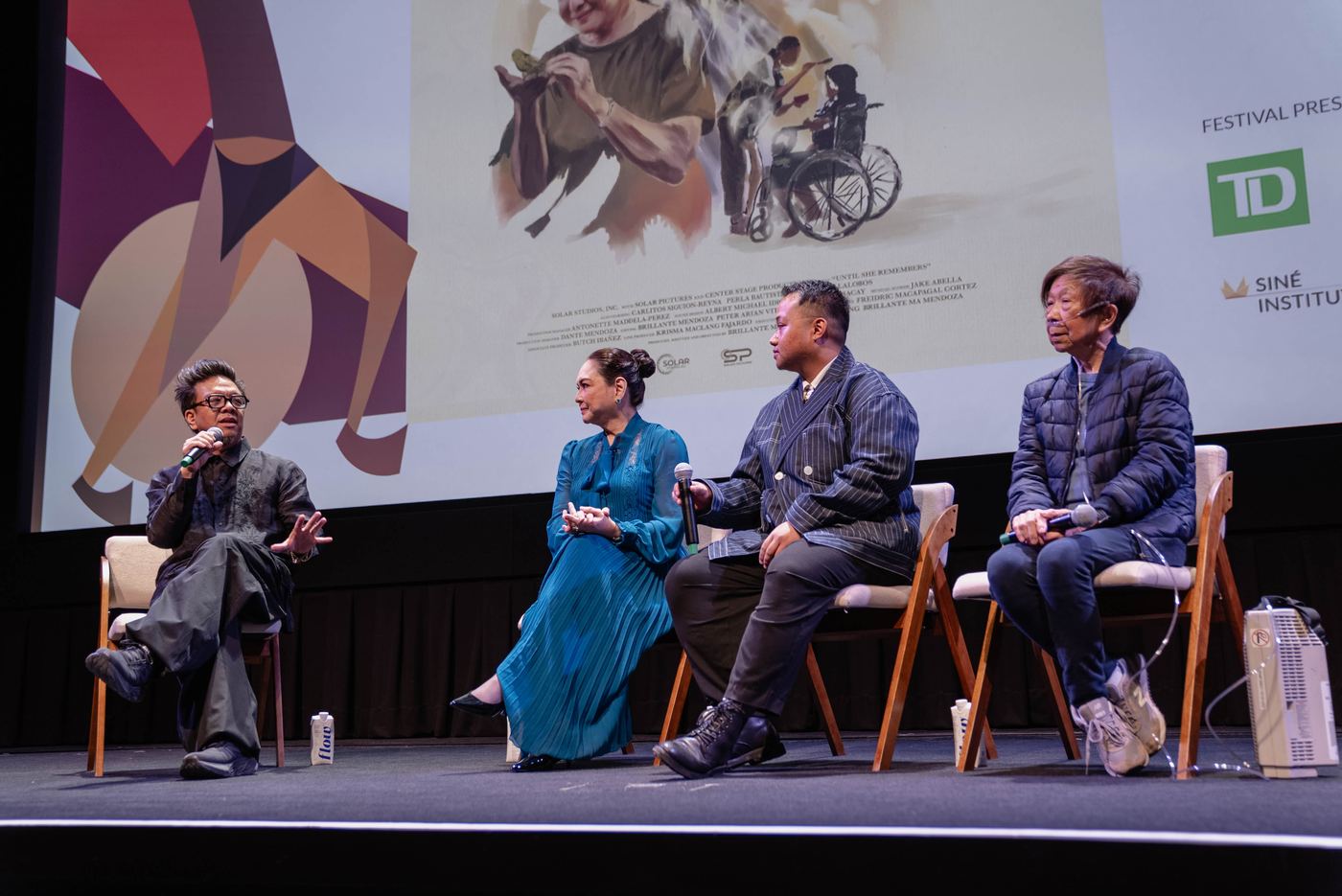 Filmmakers in conversation on stage at TIFF Lightbox