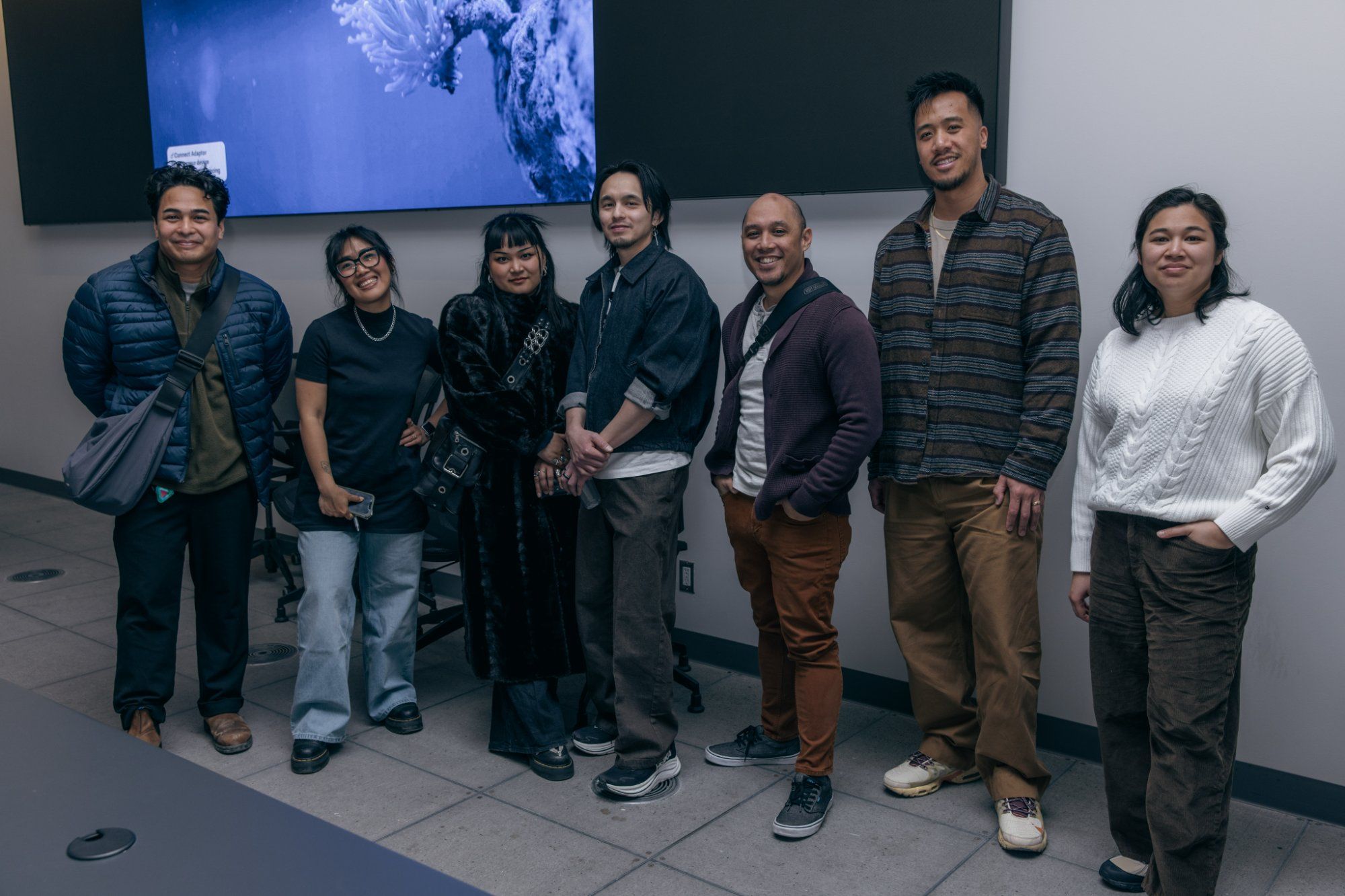 Young filmmakers together after a Siné session