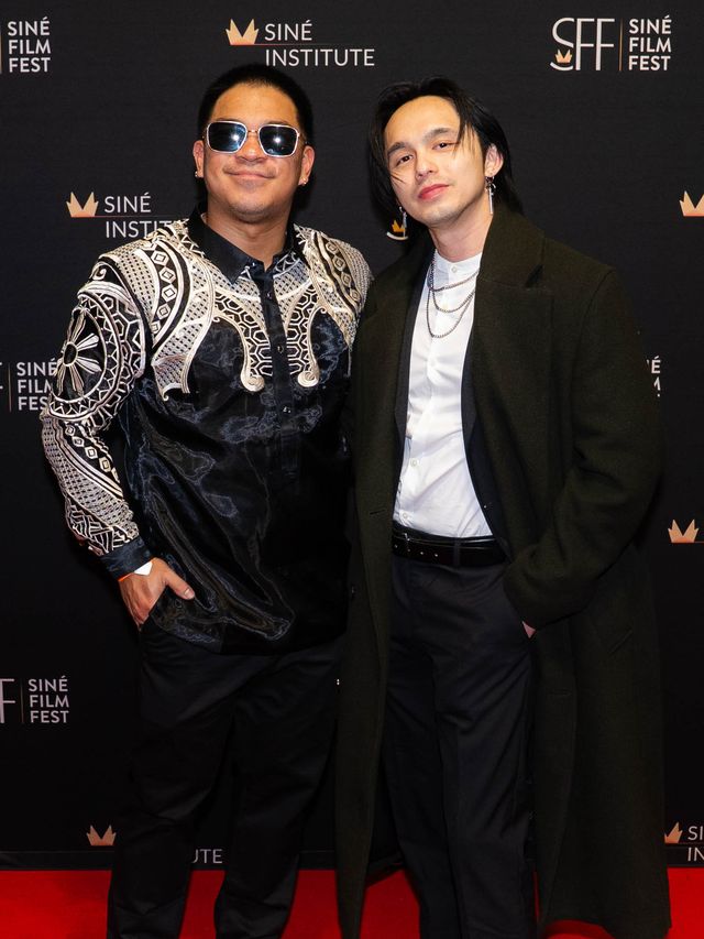 Two filmmakers on the red carpet